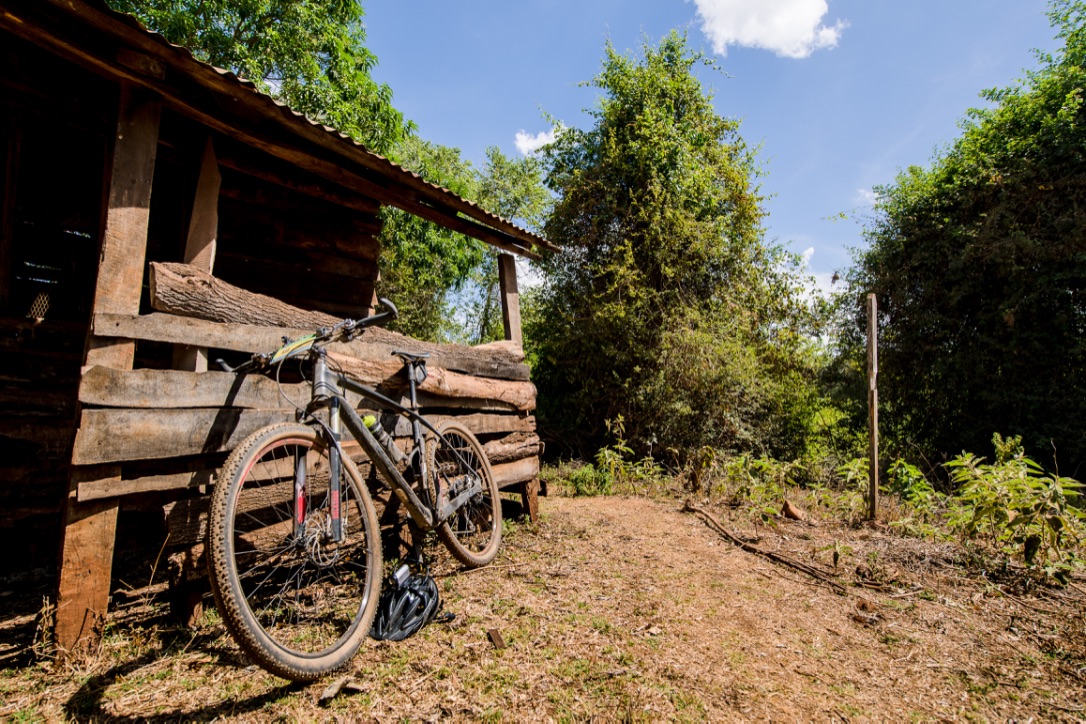 Bicycle, rural house, kilimanjaro bike trail